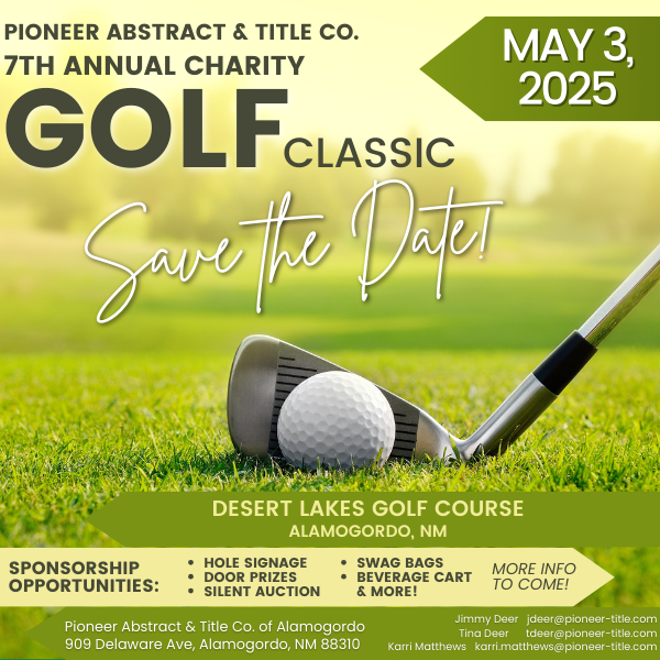 2025 Pioneer Title Golf Tournament 2025 Pioneer Title Golf Tournament Save The Date